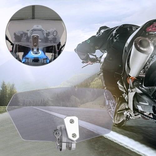 Colorlam Universal Motorcycle Wind Screen Deflector Motorbike Windshield Windscreen Polished Motorcycle Adjustable Wind Screen