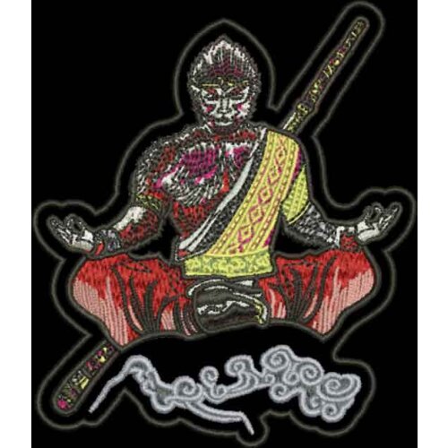 Monkey King Embroidered punk Patches Clothes Stickers Apparel Accessories Badge with iron on backing