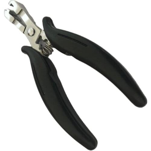1PC Black handle 4mm groove Flat type plier clamp for making flat tip pre-bonded Hair Extension