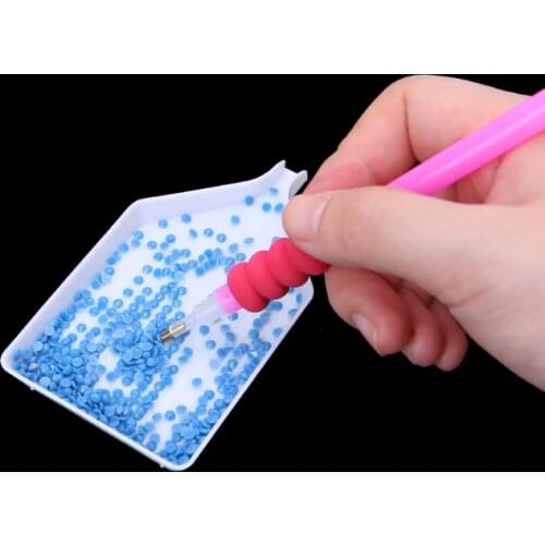 10pcs DIY 5D Diamond Rhinestone Plate Tray Cross Stitch Nail Art Dotting Tool