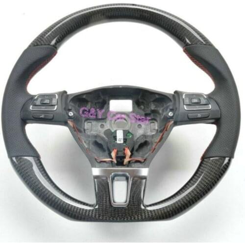 100% Real Carbon Fiber Car Steering Wheel For VW CC Passat Magotan Scirocco