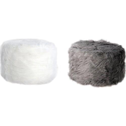 2pcs Round Small Stool Chair Cushion Cover Footstool Slipcover Pouf Cover 40cm Diameter