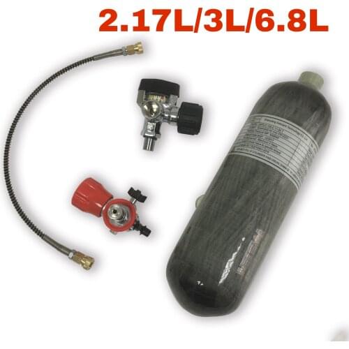 Acecare Scba Air Tank 2.17L/3L/6.8L CE 30Mpa 4500psi Carbon Fiber Cylinder for Pcp Air Gun Air Rifle Valve Filling Station