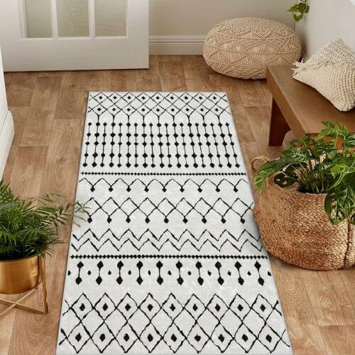 White grey color black shapes striped patterned modern carpet ethnic rug free shipping soft textured carpet