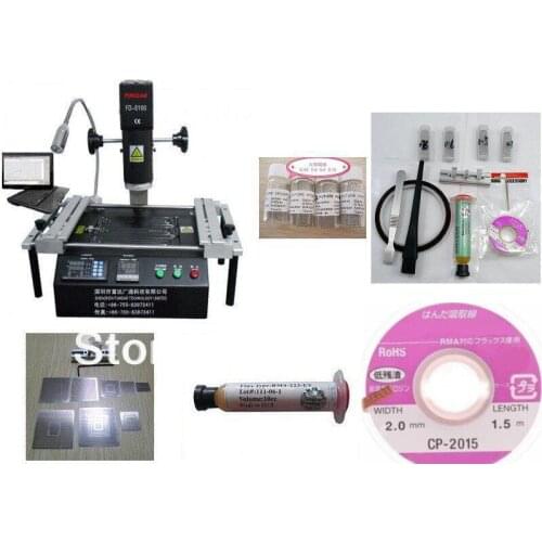 Free shipping Fundar FD-5100 Hot air BGA rework station with 9 in 1 bga reballing kit