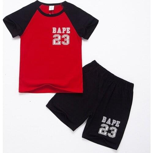 Childrens Set Boys Sports Casual Set New Trend Two-piece Set