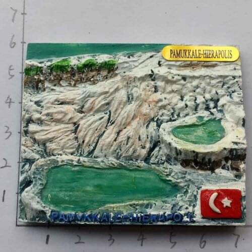 European tourist commemorative resin refrigerator attached to Turkey Pamukkale tourist refrigerator