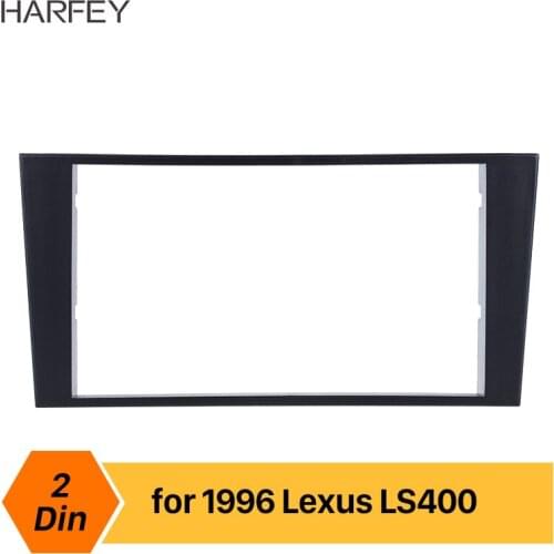 Harfey Double Din Car Stereo Radio Fascia Panel Trim Kit for 1996 Lexus LS400 Audio Fitting Adaptor Panel Plate Frame No gap
