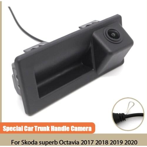 HD Rear View Camera CCD Night Vision Waterproof Trunk Handle Camera backup camera For Skoda superb Octavia 2017 2018 2019 2020