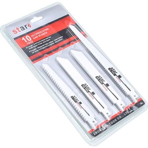 10pcs/lot Reciprocating Saw Blade Set Hand Saw Saber Cutting Jig Saw Blad for Wood Metal Cutter Power Tools Accessories