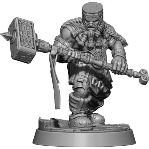 1/32 56mm Resin Model Kits Dwarves Dwarf Warrior Figure Unpainted No Color RW-197