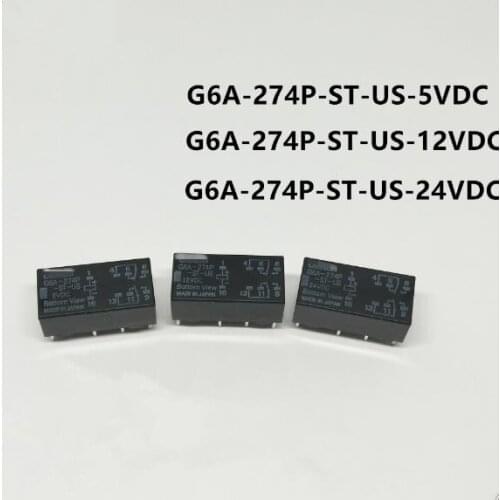 New 5Pcs/Lot G6A-274P-ST-US-12VDC 5VDC 24VDC DIP-8 G6A-274P