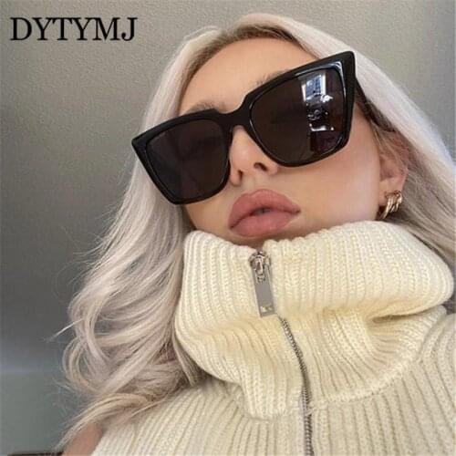 DYTYMJ Cat Eye Sunglasses Women Vintage Big Frame Sun Glasses Women 2021 Luxury Brand Cateye Shades for Women Gafas De Sol Mujer