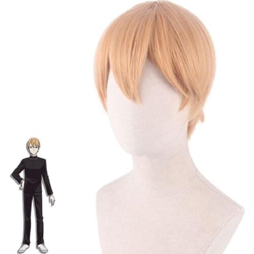 Shirogane Miyuki cosplay wig Anime Kaguya sama Love is War Cosplay wigs men halloween 30cm mixed yellow Synthetic Hair + wig cap