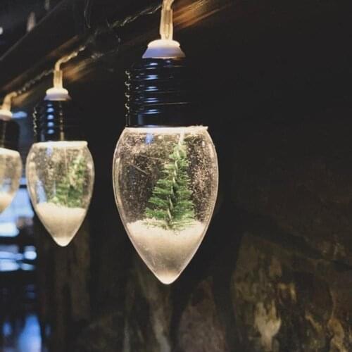 Christmas Tree String Lights Snow Globe Light Indoor Outdoor Christmas Lights Christmas String Lights