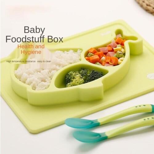 Silicone Plate for Baby Aged 1-6 Kids Kawaii Cute Food Tray Baby Seperate Bowl Toddler Bento Box For Child Free shipping Items