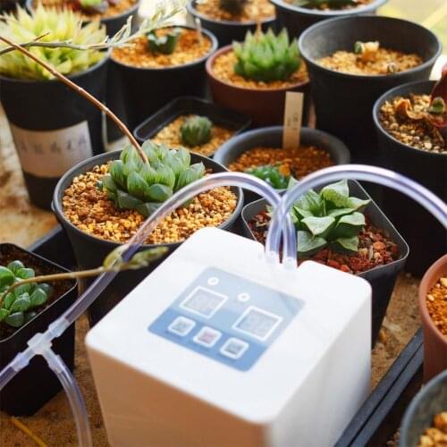 DIY Micro Automatic Watering Device Drip Irrigation System Self Watering Kit Indoor Sprinkler with 30-Day Timer and USB Charging
