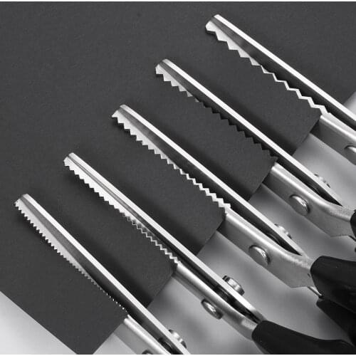 Textile Pinking Shears Scissors Dressmaking Scissor Serrated Scalloped Professional Sewing Tailor Zig-Zag Fabric Scissor