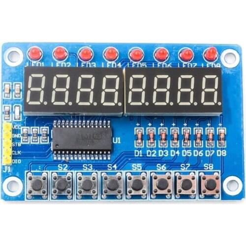 TM1638 Module Key Display For AVR Arduino New 8-Bit Digital LED Tube 8-Bit TM1638 Key LED Display Module Eight Digital Button