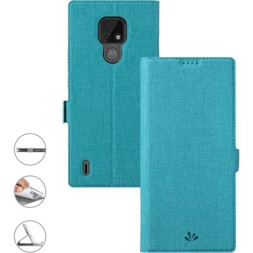 Ultra Thin Leather Stand Magntic Flip Case For Motorola MOTO E7 Phone Cover Bags
