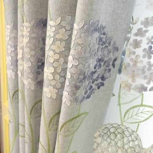 Factory direct sales 2021 new living room study embroidery bedroom curtain bedroom fabric custom wholesale and retail