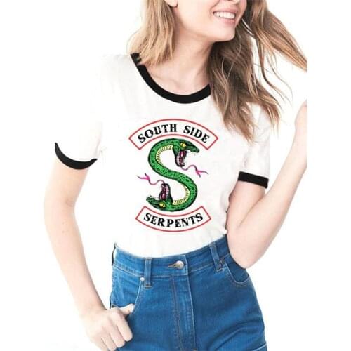 Riverdale South Side Serpents T-Shirt Cotton Adult O-neck Women Summer Casual Funny T-shirt Lady Girl Top Tee Streetwear Cool