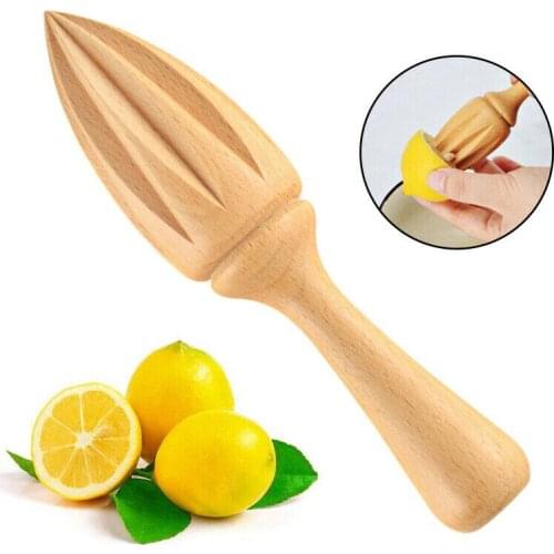 1PCs Wooden Lemon Squeezer Mini Hand Press Manual Juicer Fruit Orange Juice Extractor Reamers Ten Corner Design Kitchen Tools