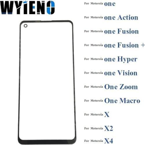 Black Digitizer LCD Sensor Glass For Motorola Moto One Action Fusion Plus + Hyper Vision Touch Screen Glass lens 10pcs/lot