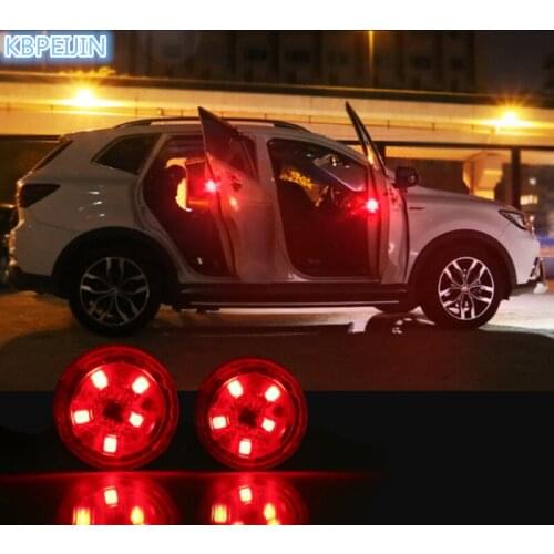 2PCS Wireless Car Door Safety Flicker Warning Light Sticker for Opel Mokka zafira corsa astra insignia vectra car styling