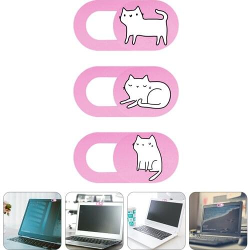 3pcs Adorable Kitten Smartphone Camera Cover Laptop Camera Privacy Protector