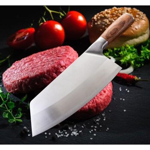 4Cr13 Stainless Steel Chef Knife 7 inch Chinese Kitchen Knives Meat Fish Vegetables Slicing Knife Rosewood Cleaver