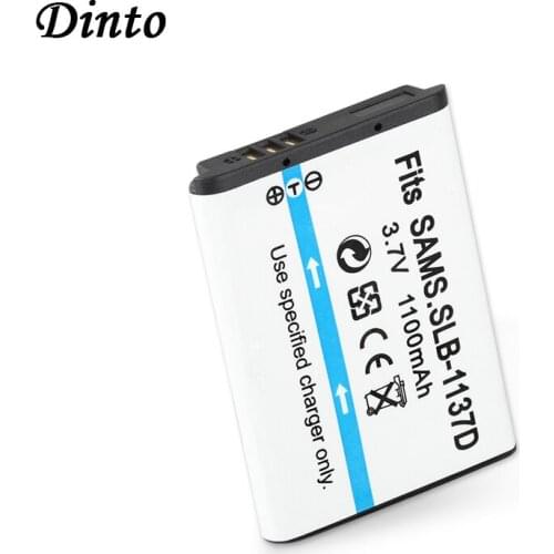 Dinto 1100mAh 3.7V SLB-1137D SLB1137D SLB 1137D FNP-60 FNP60 Li-20B Li20B K5000 Digital Camera Battery for Samsung L74 NV11