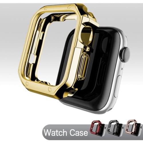 TUP Watch Case for Apple Watch SE 40mm 44mm Shell Plating Rugged Shockproof Protective Cover For applewatch Series 6 5 4 iWatch