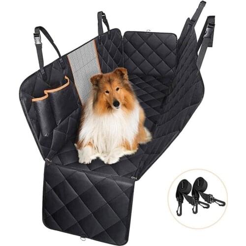 Seat Cover Dog Car Mesh Pet Mat Clean Carrier Safety Auto Protector Car Rear Back Seat Mat with Zipper Pocket for Travel