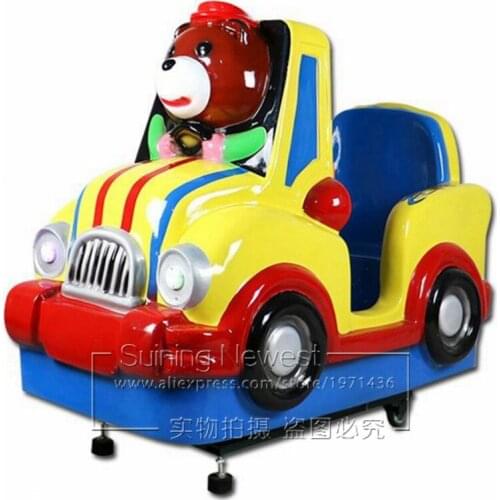 Guangzhou China Manufacturer Coin Operated Amusement Playground Arcade Game Music Swing Rocking Machine Bear Kids Ride On Car
