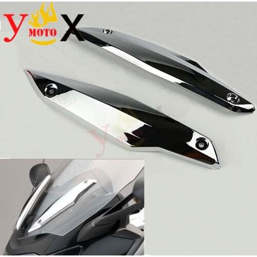 K48) K1600GT Left&Right Motorcycle Chrome ABS Top Windshield Trim Cover Windscreen Plating Pressure For BMW K1600 GTL 2010-2017