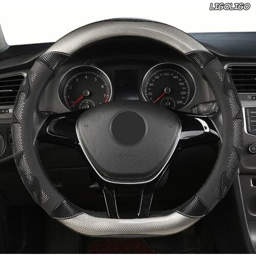 LIGOLIGO Microfiber Leather Car Steering Wheel Cover For Acura TSX MDX RDX TL RSX TLX Integra