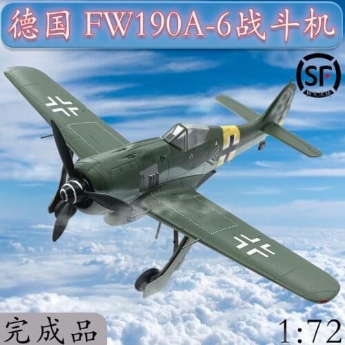 1:72 Diecast Germany FW190A-6 Fighter Airplane Model Vehicles Aircraft Plastic Desktop Collection Ornaments Gifts