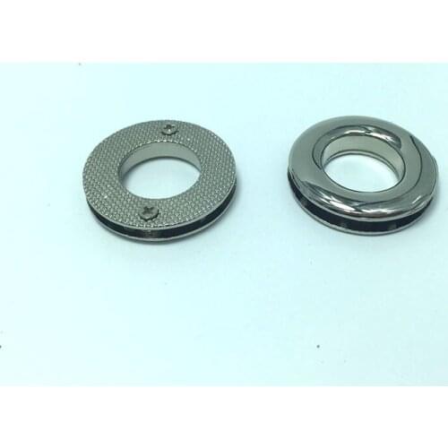 Eyelets metal with washer grommets Silver Alloying round 19 mm