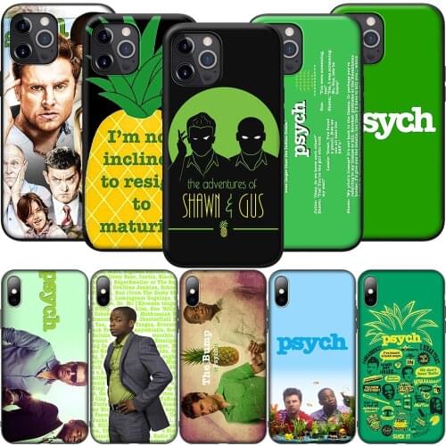 GX188 Psych Shawn and Gus Silicone Soft Case for iPhone 12 Mini 11 Pro XS Max XR X 8 7 6 6S Plus 5 5S SE 2020