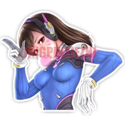 Car Stickers Vinyl Motorcycle Decal Car Window Body Decorative Overwatch Anime Cute Girl Personality Car Stickers