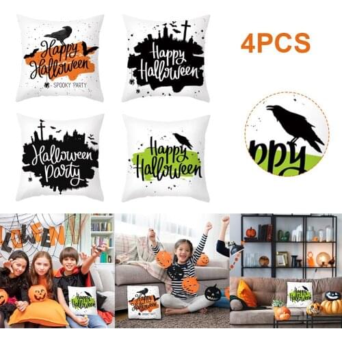 Halloween Throw Pillow Covers Pillowcase Pillow Case for Sofa Couch Halloween Holiday Home Decor Gifts