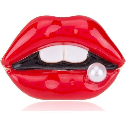 Nc Brooches Lips For Clothes