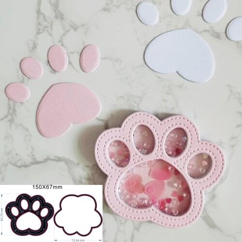 New Cat dog bear paw print metal cutting mould pattern scrapbook die embossing DIY handicraft paper card photo album metal