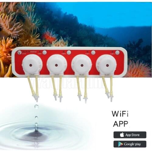 Jebao WIFI DOSER 3.4 2.4 Aquarium Dosing Pump Reef Coral Intelligent Peristaltic Metering Machine Single 4 channels Android IOS