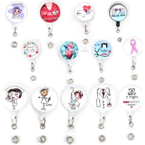 New Style Epoxy Doctor/Nursing Retractable Id Badge Holder Reel Nurse Accessories