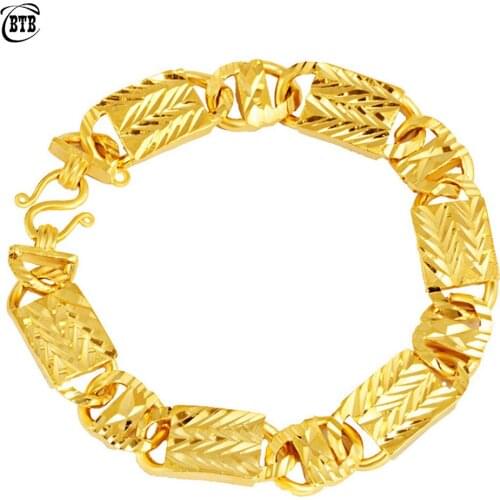 Wholesale Double Head Live Buckle Mens Jewelry Fashion Bracelet 10MM Gold Atmosphere Luxury Bracelet Gift Accessories