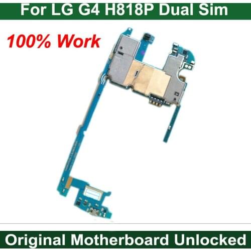 HAOYUAN.P.W Full Work Original Unlock Mainboard Motherboard Circuits Cable For LG G4 H818P H818 Dual Sim with Andriod OS 32GB