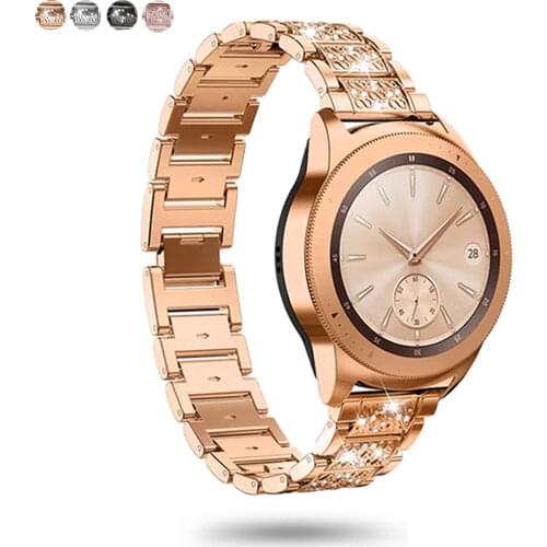 Metal Diamond Belt for Samsung Galaxy Watch 42/46mm 41/45mm Active 2 Band for Huawei GT2 PRO Strap Quick Release Women Bracelet