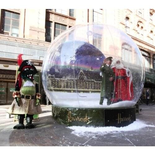 Christmas Inflatable Snow Globe Human Size Cheap Price Inflatable Photo Booth Decoration Clear Snow Globe For People Inside 3M